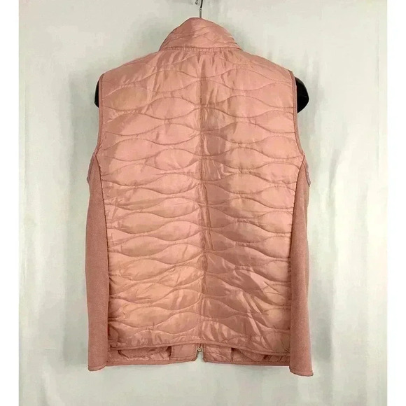 Pink Quilted Puffer Vest Onque Casual XL Womens Zipped Pockets - Picture 8 of 10